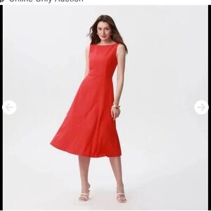 Women’s Sleeveless Tailored Midi Dress A New Day Red Large